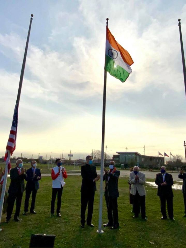  Consul General participated in the 72nd Republic Day celebrations at India House on 26  January 2021