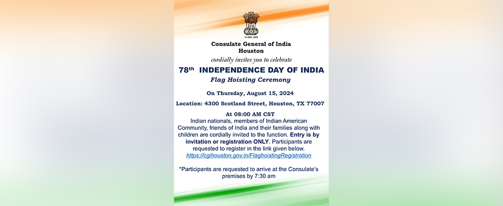  Register to Participate in the Flag Hoisting Ceremony on the Occasion of 78th Independence Day of India