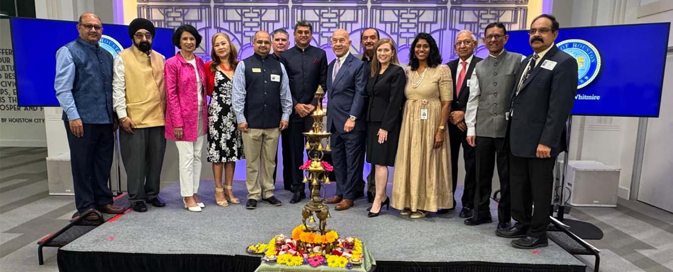  First-ever Diwali celebrations at Houston City Hall with Mayor John Whitmire on October 31,2024