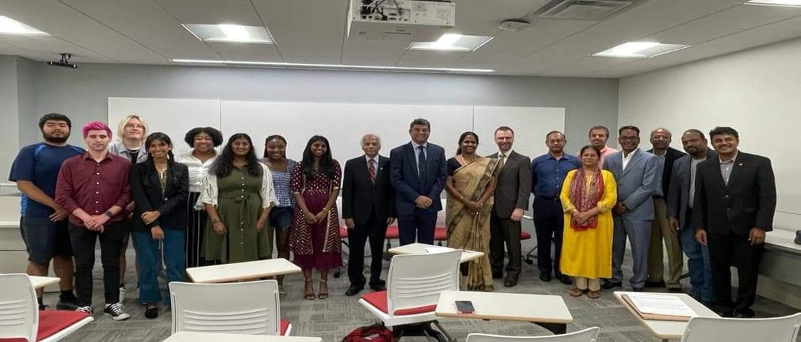  In-line with the June 2023 India-US Joint Statement and the MoU between ICCR and UoH, Tamil Studies classes for first cohort of students was started by Visiting Professor for Indian Studies Dr Vijayalakshmi. Consul General, Dean of College of Liberal Arts and Social Sciences, Director of Indian Studies and representatives from University of Houston Main Campus as well as Board members of Houston Tamil Studies Chair joined the inaugural session and encouraged the students.