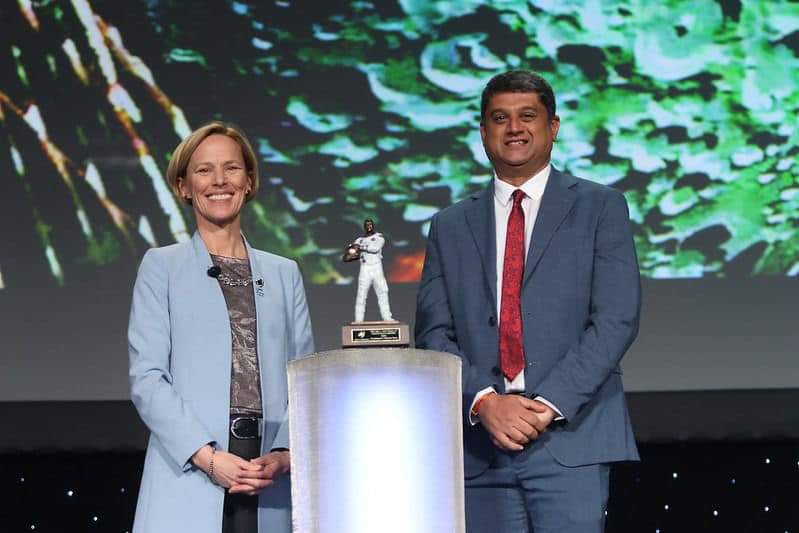 Consul General received the 2024 John L. 'Jack' Swigert Jr. Award for Space Exploration on behalf of ISRO - Indian Space Research Organisation for the groundbreaking Chandrayaan-3 mission, raising the bar for space exploration.