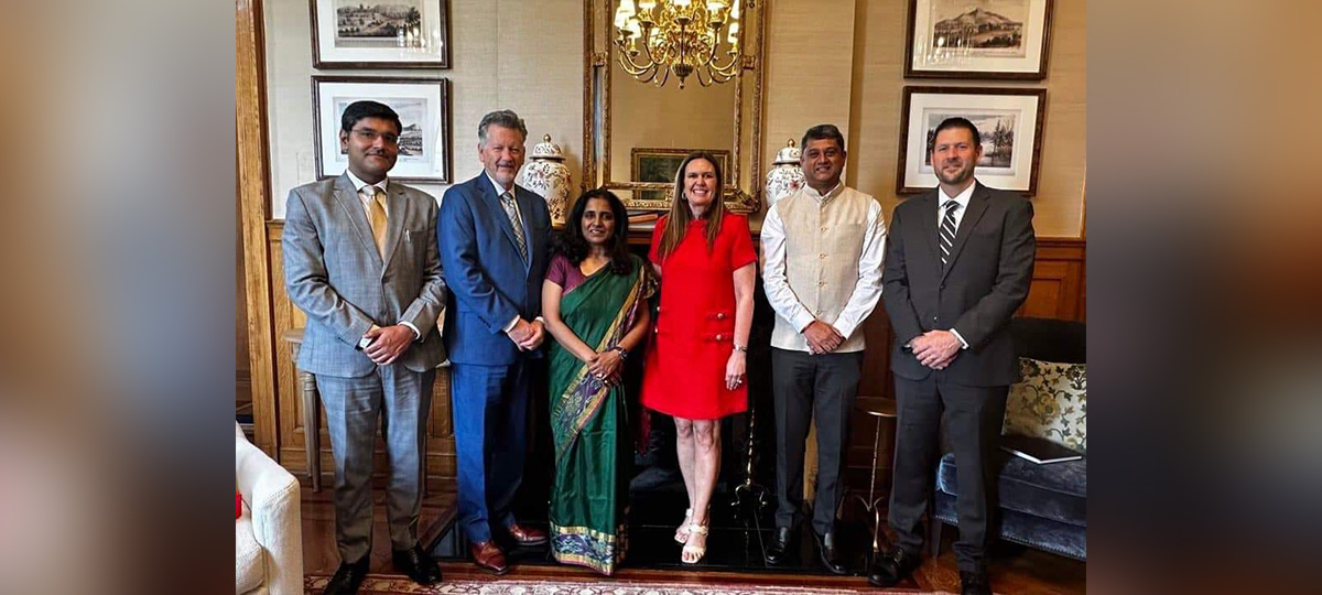  CdA Amb. Sripriya Ranganathan  along with the CG had a productive visit to the State of Arkansas. CdA met with Governor Sarah Huckabee Sanders and discussed avenues to deepen the India-Arkansas partnership.