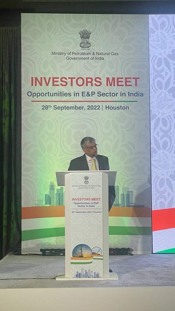 Shri Pankaj Jain, Secretary Ministry of Petroleum and Natural Gas, Government of India participated in the meet on ‘Opportunities in the  E&P Sector in India’ organized by Ministry of Petroleum and Natural Gas, Government of India on September 28,2022