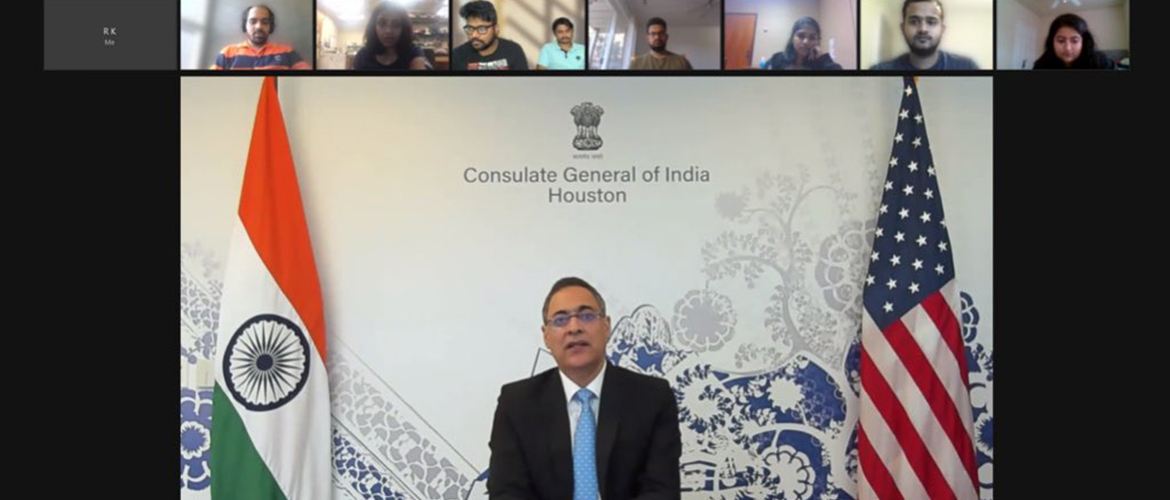  Consul General interacted with students and representatives of Indian Student Associations from universities across states in southern United States on September 16, 2021