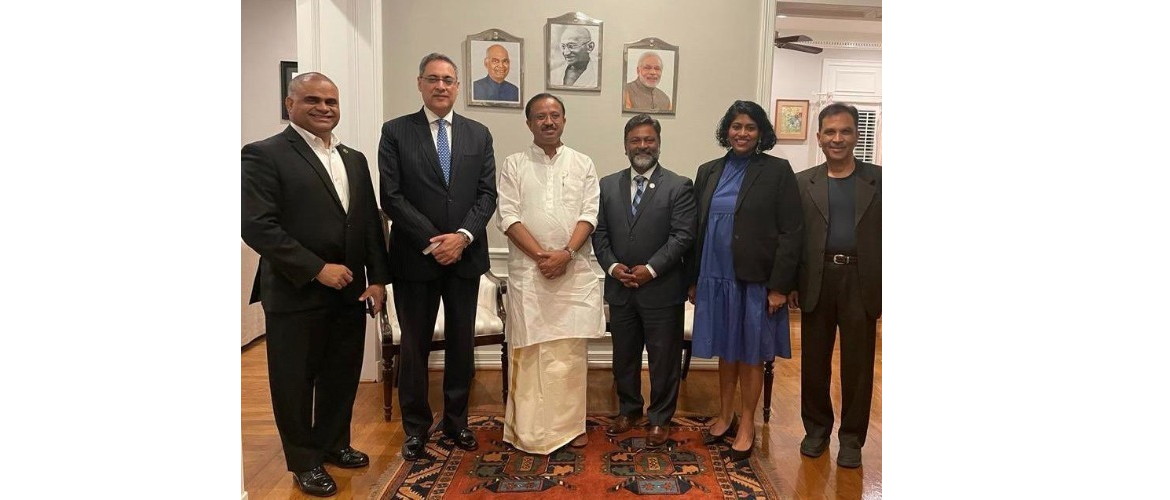  Consul General hosted Minister of State for External Affairs for an engagement with elected representatives from the Indian-American community on May 24,2022