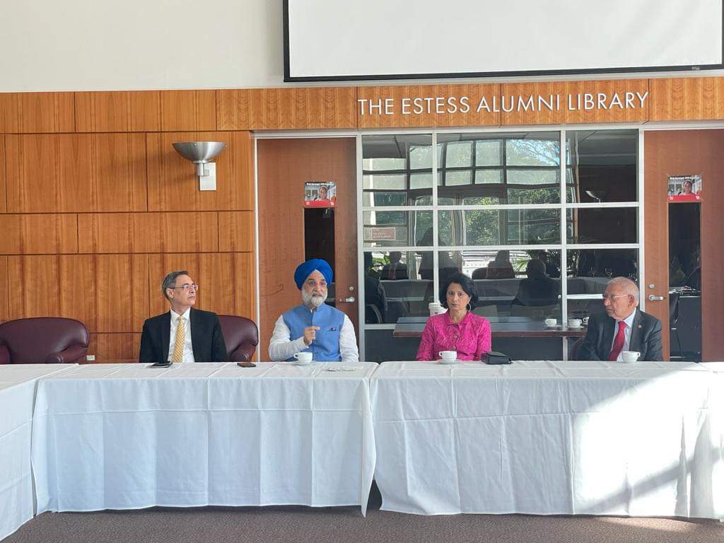  Ambassador Taranjit Singh Sandhu met Chancellor Dr. Renu Khator and interacted with faculty & students of University of Houston on 30 October 2021