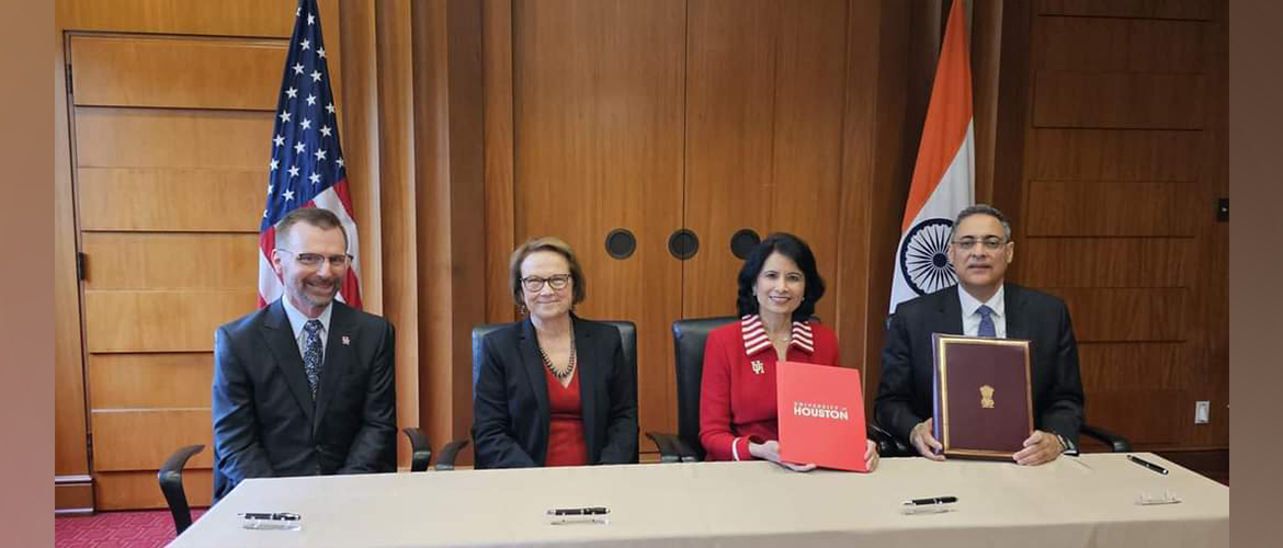  Signing of the MoU between Indian Council for Cultural Relations & University of Houston for establishment of Tamil Studies Chair at University of Houston  on March 29,2023