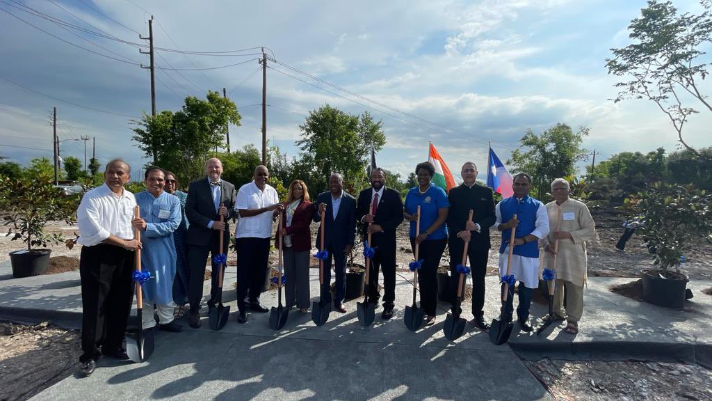Consul General participated in the groundbreaking ceremony of the Eternal Gandhi Museum, Houston on July 3,2021